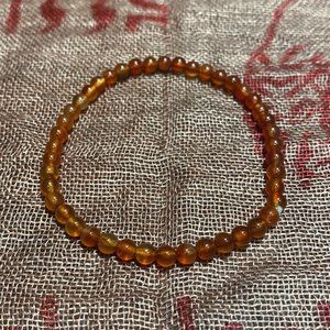 4MM Cherry Carnelian Bead Stretchy Cord Bracelet